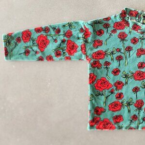 Mini Rodini Roses Velour Sweater